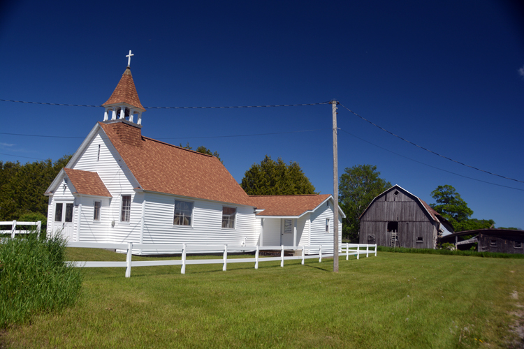 church and barn